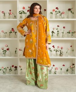 TOP DE TRABAJO DE SECUENCIA BORDADA DE SECUENCIA DE CREPÉ ATRACTIVO PALAZZO CON DUPATTA DESGASTE FESTIVA PRECIO AL POR MAYOR ROPA ÉTNICA CONJUNTO DE KURTA - Product Image 1