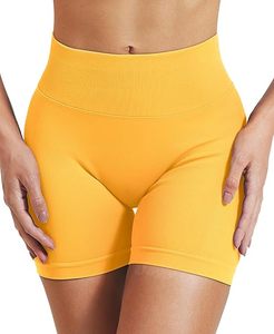 Vêtements de gym fitness avec logo personnalisé pantalons de yoga pour femmes shorts de gym sans couture à taille haute teintés - Product Image 3