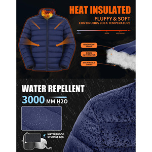 Custom Factory Oversize Outdoor Puffer <b>Jacket</b> For Men Waterproof Windproof Hooded Winter Wear Men's <b>Jackets</b> Wholesale Quality - Product Image 3