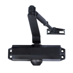 Chiudiporta con funzione di blocco apertura, Forza 2. Nero (per porte 70/90 cm.) - Product Image 1