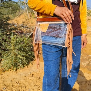 Western Style Hand Painted Genuine Leather Vintage <b>Summer</b> Water Resistant Stadium Concert Crossbody <b>Bag</b> - Product Image 3