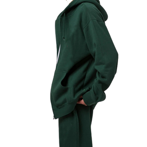 Sudadera con Capucha de Alta Calidad, 100% Algodón Francés, Estilo Oversize, para Invierno, con Cierre y Logotipo Personalizado para Hombre - Product Image 3