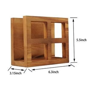 Porte-serviettes en bois fini de haute qualité accessoires de décoration de Table en bois rustique porte-mouchoirs classique - Product Image 1