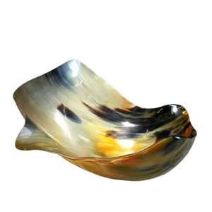 Bol à salade ovale en corne de buffle avec plateau de service pour légumes et fruits, idéal pour les fêtes, taille personnalisable, écologique et durable - Product Image 5