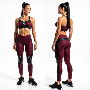 Conjunto Deportivo de Otoño Invierno para Mujer, Leggings y Brasier sin Costuras, Tejido Transpirable, Diseño Cómodo - Product Image 3
