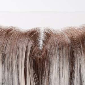 Gianna-DWY Glueless Synthetic <b>Wig</b> 13x6 Filter Lace Front Long White Gray Silky Straight Transparent Lace Front Lace Free Part - Product Image 5