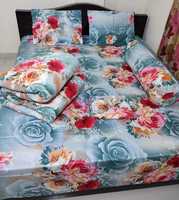 Ensemble de couette de base BD Home, couette en microfibre moelleuse en taille double, technique tricotée, fonction magnétique, toucher doux