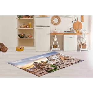 Cappadocia Landscape <b>Chenille</b> <b>Rug</b>: Turkish View Hallway <b>Rug</b>,With Pile Soft <b>Rug</b> - Product Image 4