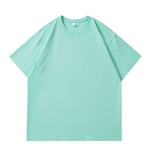 T-shirt homme 100% coton de haute qualité couleur unie anti-rétrécissement coupe ajustée logo brodé personnalisable - Product Image 1