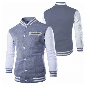 Hombres Premium Stand Collar Baseball Rider Bomber Jacket Winter Letterman Style - Product Image 6
