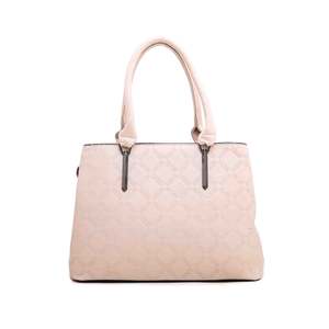 Kaki P35897 sac à main élégant moyen sac à bandoulière grande capacité deux sangles cuir/Pu caractère géométrique décontracté classique ouvert - Product Image 3