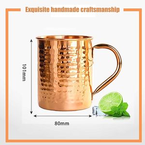 Vaso de cobre hecho a mano con cuidado acabado liso a prueba de fugas ideal para restaurantes, bares y hogares - Product Image 2