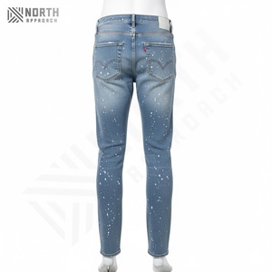 กางเกงยีนส์ทรงตรงผู้ชายคุณภาพสูง ลายเรียบ สปริง/ออทัมน์ สวมใส่สบาย แห้งเร็ว น้ำหนักเบา ขายส่ง - Product Image 2