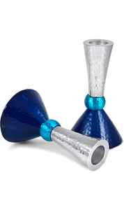 Tendance Evergreen 2-en-1 Bougie en métal et support de lumière de thé Finition marteau pour manger Vacances Pâques Noël Hanukkah - Product Image 2