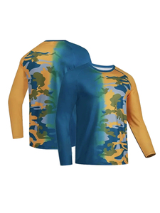 เสื้อตกปลามีฮู้ดแขนยาวพิมพ์ซับลิเมชัน UPF 50แห้งเร็วเสื้อผ้าตกปลาโพลีเอสเตอร์กลางแจ้งขายส่งสำหรับผู้ชาย - Product Image 6