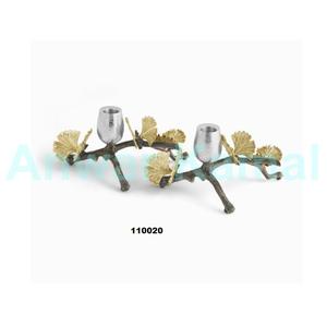 Bougeoir en aluminium argenté de haute qualité chaude bougeoir de conception moderne pour le décor de chambre à coucher de salon de maison - Product Image 1