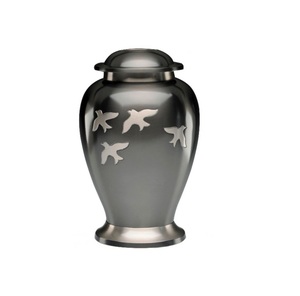 <b>Funeral</b> <b>Supplies</b> Brass Cremation Adult Urn Red Enameled Keepsake Adult Ashes Urn Exporters From India - Product Image 6
