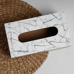 Boîte à mouchoirs en bois de haute qualité avec incrustation de résine de travail pour la maison et la cuisine - Product Image 5