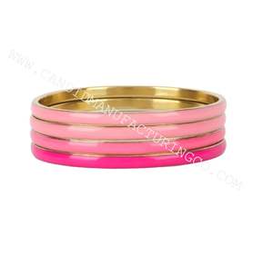 Multicolor Plated Brass Bangle Set for Women and Girls Fashionable <b>Metal</b> <b>Bracelets</b> and Bangles Jewelry - Product Image 1