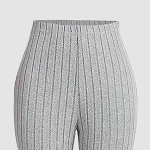 กางเกงวอร์มเอวสูงของผู้หญิงกางเกงผ้าแคนวาสสำหรับใส่ได้ทุกวันมีแถบคาดเอวยางยืดและกระเป๋าสวมใส่สบาย - Product Image 3