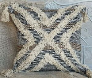 Wholesale Handmade Bohemian Cotton <b>Outdoor</b> Cushion Cover Handwoven Decorative <b>Throw</b> Pillow Unique Boho Pillow Cover - Product Image 1