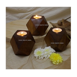Vente en gros de bougeoirs en bois de haute qualité Décoration de table de fête de Noël Bougeoirs en bois naturel faits à la main pour hôtel - Product Image 6