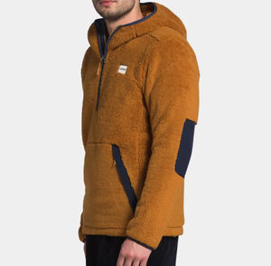 Venta al por mayor 2024 hombres de punto de manga larga logotipo personalizado media cremallera pulóver Casual pulóver térmico Sudadera con capucha personalizada hombres sudaderas con capucha - Product Image 2