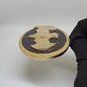 Pendentif Hip Hop 925 à forte demande avec placage d'or Seven Latters Fine Jewelry avec diamant d'Inde - Product Image 3