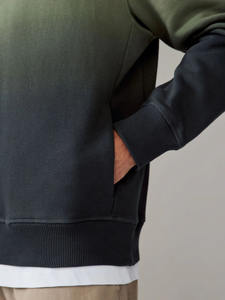 เสื้อฮู้ดดี้ผู้ชายผ้าฝ้าย 100% คุณภาพสูง ล้างทำสีซีดแบบวินเทจ ทรงหลวมทันสมัย พร้อมพิมพ์โลโก้ตามสั่ง - Product Image 5