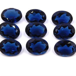7X9mm zafiro azul real Nano piedras preciosas de cuarzo 1,5 quilates piedras de corindón cultivadas en laboratorio 7X9mm forma ovalada piedra de joyería azul suelta - Product Image 1