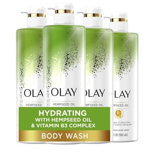 Gel douche hydratant Olay à l'huile de graines de chanvre et vitamine B3 pour femmes, 20 fl oz, lot de 4 - Product Image 1