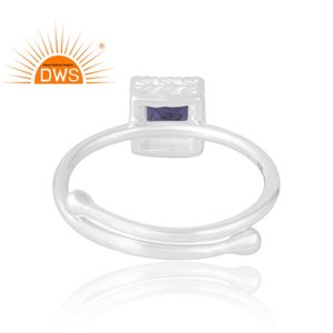 Meilleure vente 925 argent Sterling naturel Tanzanite pierre précieuse bague bijoux personnalisés pour les femmes cadeau pour elle - Product Image 4