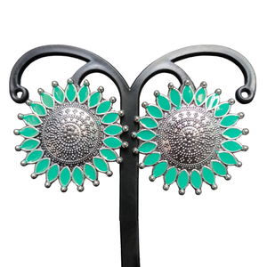 Acheter des boucles d'oreilles de qualité supérieure serties de boucles d'oreilles plaquées argent Bijoux pour femmes par les exportateurs indiens - Product Image 1