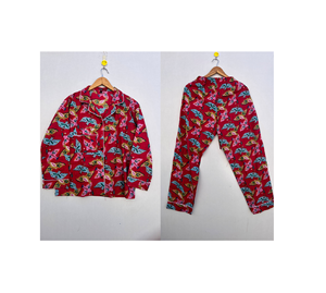 Conjunto de pijama de algodón para mujer, ropa de dormir cómoda, a juego, superventas - Product Image 1