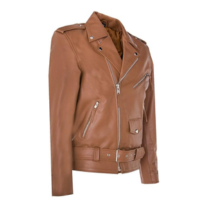 OEM ODM alta calidad nuevo diseño chaqueta de cuero de la motocicleta de los hombres de moda Slim Fit chaquetas de cuero - Product Image 2