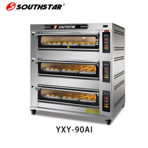 <span class=keywords><strong>Four</strong></span> à gaz Southstar à 3 niveaux et 9 plateaux, grande capacité, adapté aux hôtels, aux magasins et aux cantines, avec un panneau de commande facile - Product Image 1
