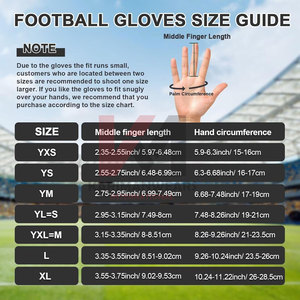 Custom Logo Winter No Slip Comfortable Breathable American Football Gloves with Hook Loop Closure Unisex Multi Size All Seasons - Product Image 6