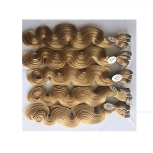 Cambodian Cuticle Aligned Remy Virgin 20" <b>Body</b> <b>Wave</b> Bundle Single Donner #10 Colour Indian Hair Christmas Wholesale Vendor - Product Image 1