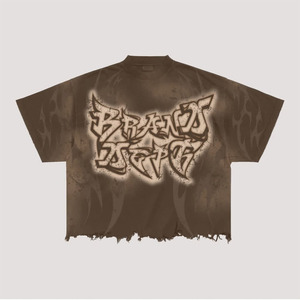 เสื้อยืดแนวสตรีทของผู้ชายแบบย้อนยุคเสื้อยืดพิมพ์ลายคุณภาพสูงบนเสื้อโอเวอร์ไซส์ลาย2025 - Product Image 5