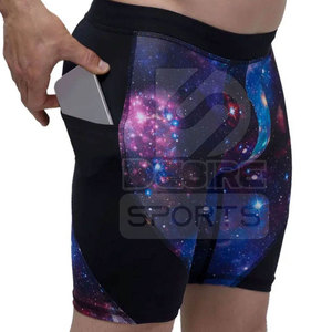 High Quality Solid Color <b>Men</b> Quick Dry Fitness <b>Compression</b> <b>Shorts</b> Elastic Waist Breathable Running <b>Compression</b> <b>Shorts</b> - Product Image 2