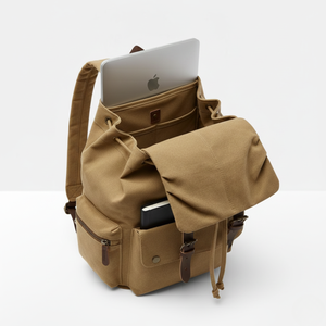 Vintage Anti-Theft <b>Backpack</b> with Detachable Strap Fashionable PU Material Waterproof and Zipper Closure Features USB Port - Product Image 4