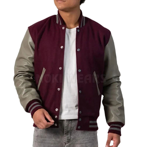 Chaqueta Universitaria de Lana Hecha a Medida, Chaqueta Universitaria de Primera Calidad, Chaqueta Universitaria de Color Sólido - Product Image 1