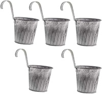 Rustique Noël Galvanisé Jardinières Seaux De Noël Décoratif De Noël En Métal Pot De Fleur Ferme Fleur Décor Décoration De La Maison