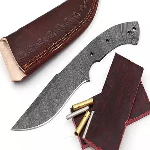 Damascus Knife Making Kit DIY Custom Handmade Damascus Steel Blank Blade for Knife Making