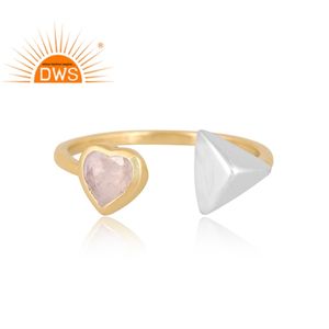 Último diseño hecho a mano 18K chapado en oro Natural Arco Iris Luna piedra anillo ajustable Demi joyería fina para mujer regalo para ella - Product Image 3