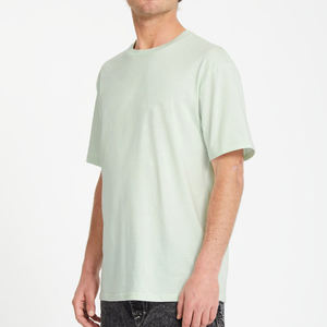 2025 dernière conception léger coton biologique T-Shirt pour hommes Logo personnalisé de haute qualité décontracté solide motif tricoté tissu - Product Image 3