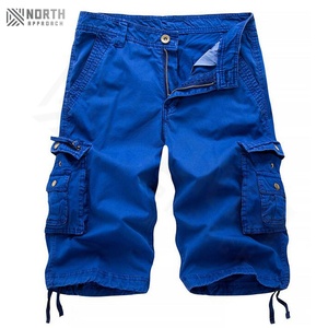 Pantalones Cortos de Lona de Algodón de Alta Calidad para Hombre, Estilo Casual Urbano, con Logotipo Personalizado, Diseño Liso, Tejido de Punto, Secado Rápido, Cintura Media - Product Image 1