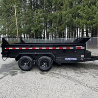 Remorque à benne basculante neuve 7x14 avec essieux 7K et côtés de 2 pieds pour usage agricole