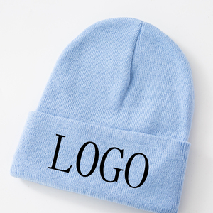 Bonnets d'hiver tricotés de haute qualité pour hommes et femmes, 50% laine mérinos, bérets avec étiquette en daim, logo personnalisable pour la plage, les voyages d'affaires - Product Image 3