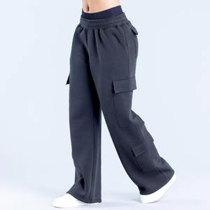 Pantalones Deportivos Cómodos de Invierno para Mujer, Tela Suave y Transpirable de Algodón, Corte Regular, Frente Plano con Cordones, Ropa Casual para Uso Diario - Product Image 4